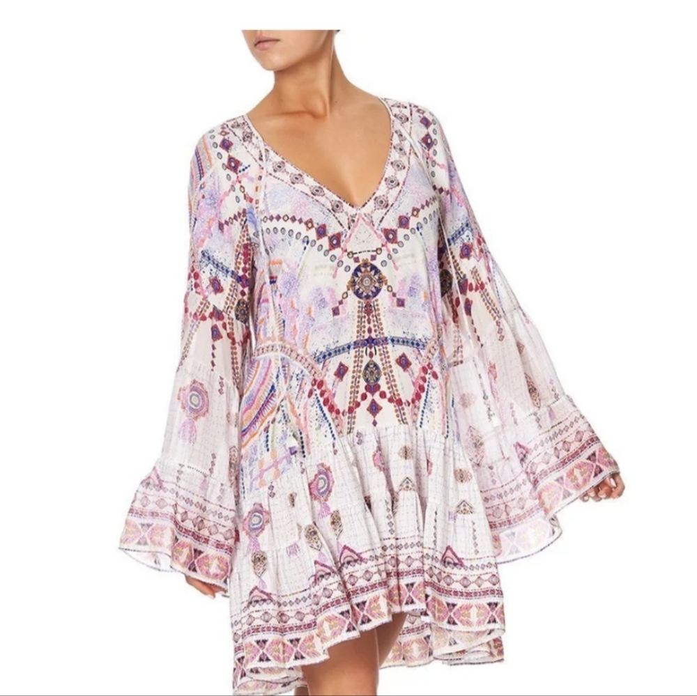 Camilla Tanami Road A Line Gathered Panel Dress Med Boutique! Non Warehouse!